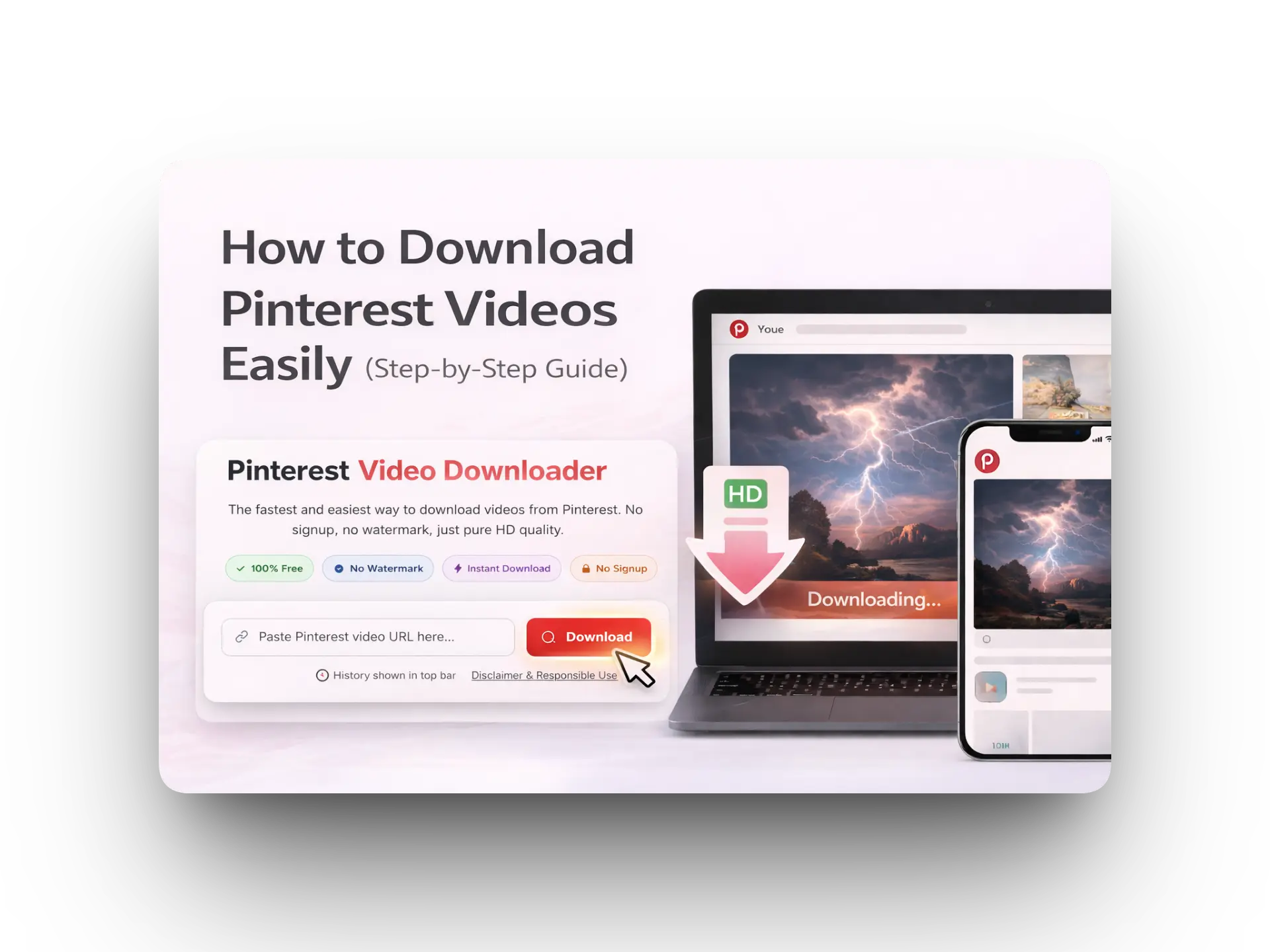 Download Pinterest videos with PinVideo