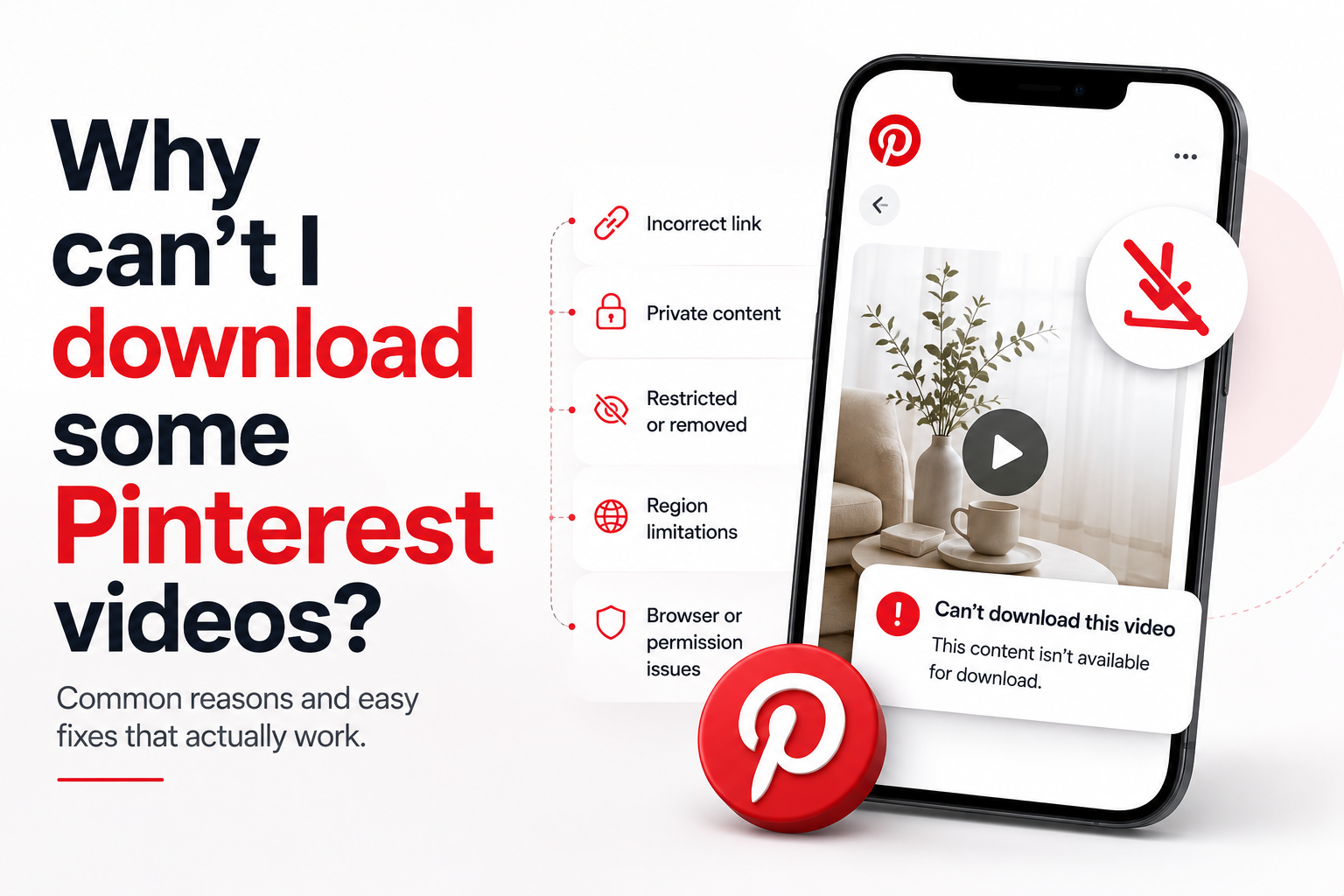 Why Can't I Download Some Pinterest Videos?